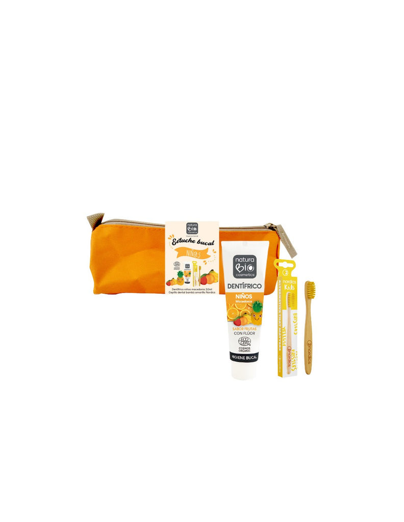 ESTUCHE BUCAL NARANJA NIÑ@ NATURABIO