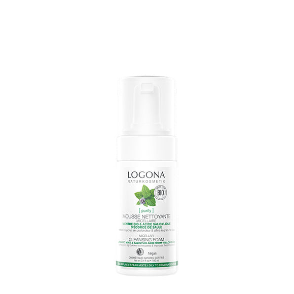 Logona Espuma Limpiadora Menta & Acido Salicilico Micelar 100 ml