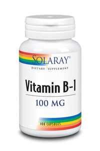 Solaray Vitamina B1  100 mg 100 capsulas veganas
