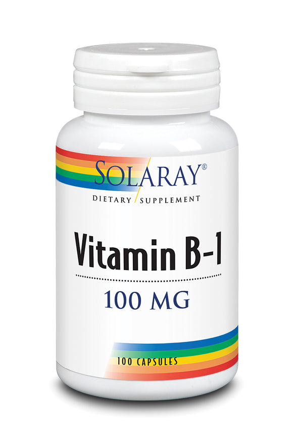 Solaray Vitamina B1  100 mg 100 capsulas veganas