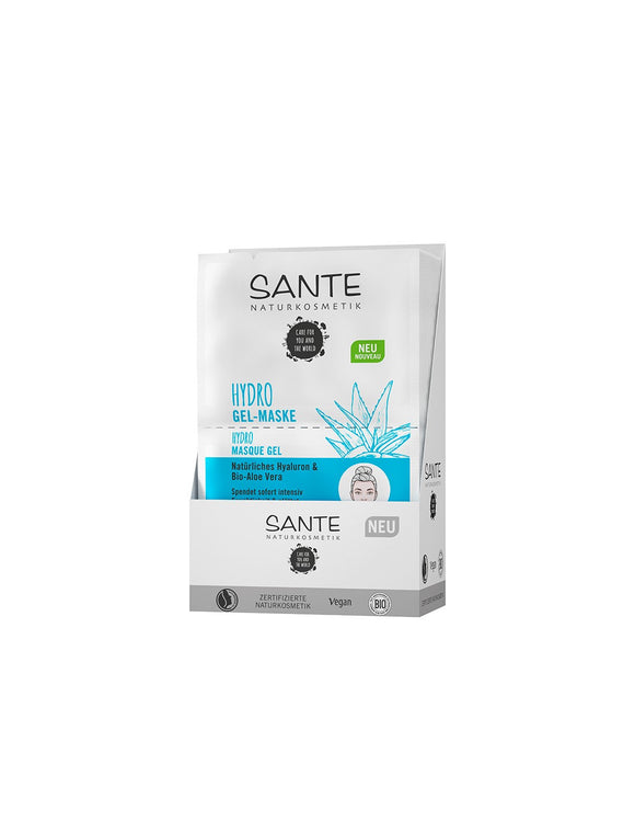 Sante Mascarilla Hydro Gel Acido Hialuronico y Aloe Vera 2 x 4 ml