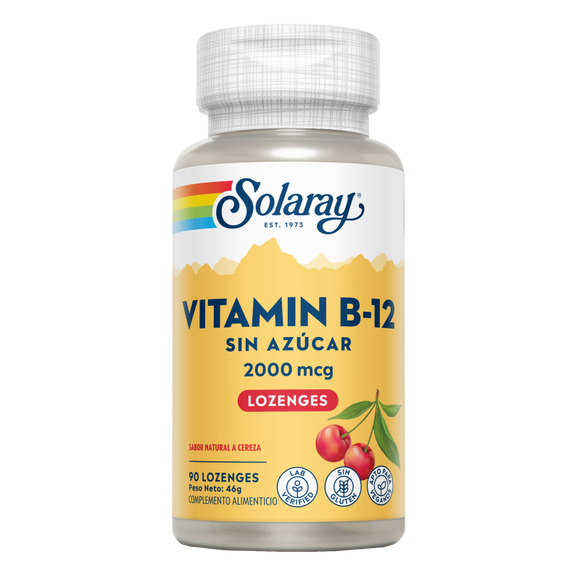 Solaray Vitamina B12 2000 mcg 90 comprimidos sublinguales
