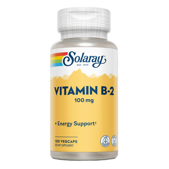 Solaray Vitamina B2 100 mg 100 capsulas veganas